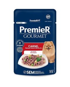 Premier Gourmet Carne Cães Adultos Mini Bits 85g Ração Úmida - Sachê