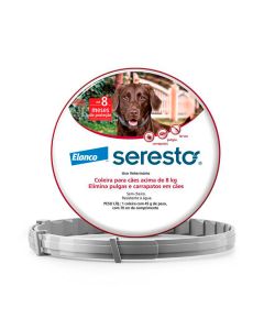 Seresto Coleira acima 8 Kg Antipulgas e Carrapatos Cães e Gatos Elanco