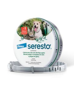 Seresto Coleira até 8 Kg Antipulgas e Carrapatos Cães e Gatos Elanco