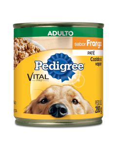 Ração Úmida Pedigree Lata Cães Adultos Frango Patê 280gr