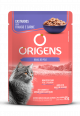 Sachê Origens Gatos Castrados Frango e Carne 85gr Adultos  Premium Especial 